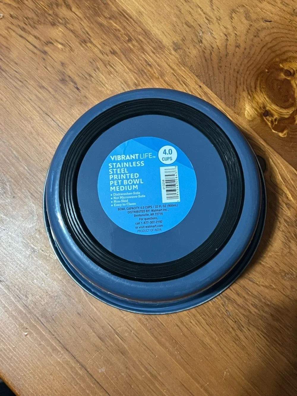 Blue Dog Print Pet Bowl